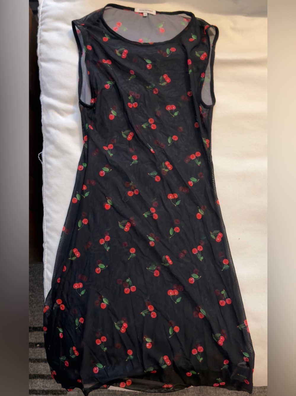 WeWoreWhat Cherry Mesh Mini Dress